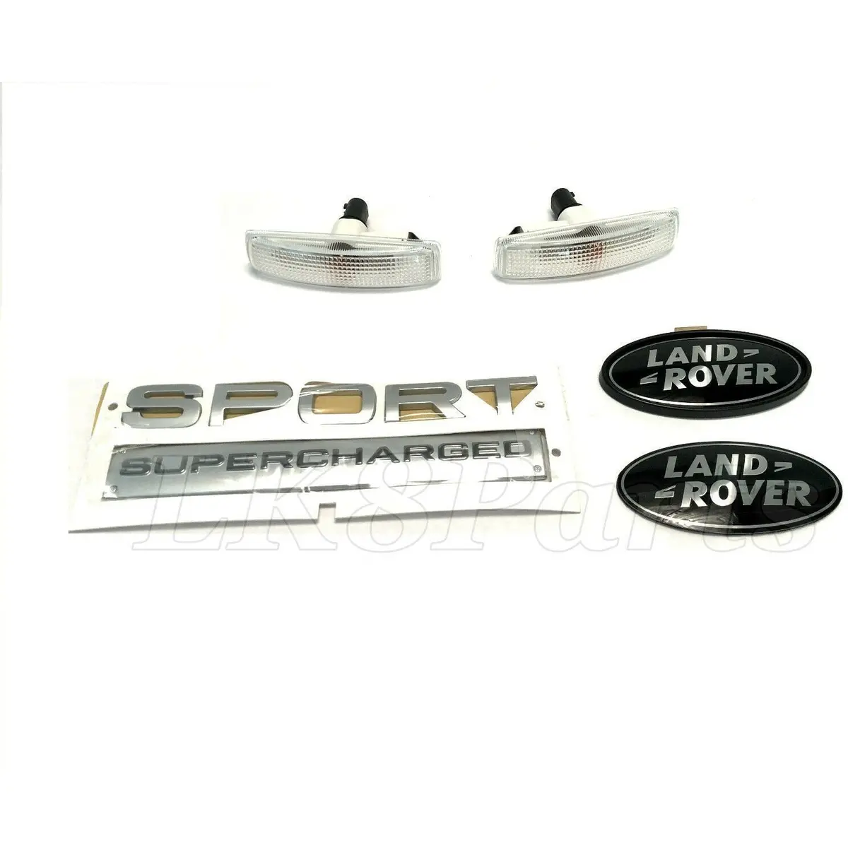 Badge Emblem Plate Ovals & Clear Side Marker Kit 1