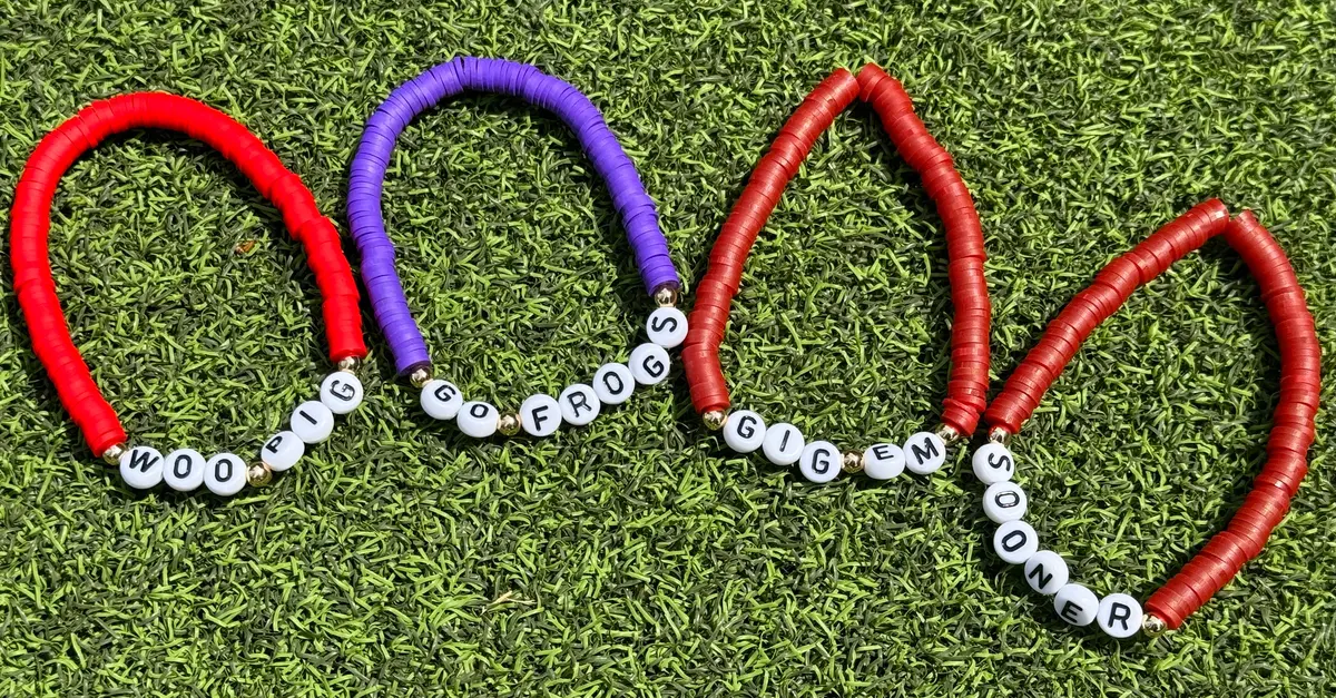 Game Day Beaded Team Bracelets 1
