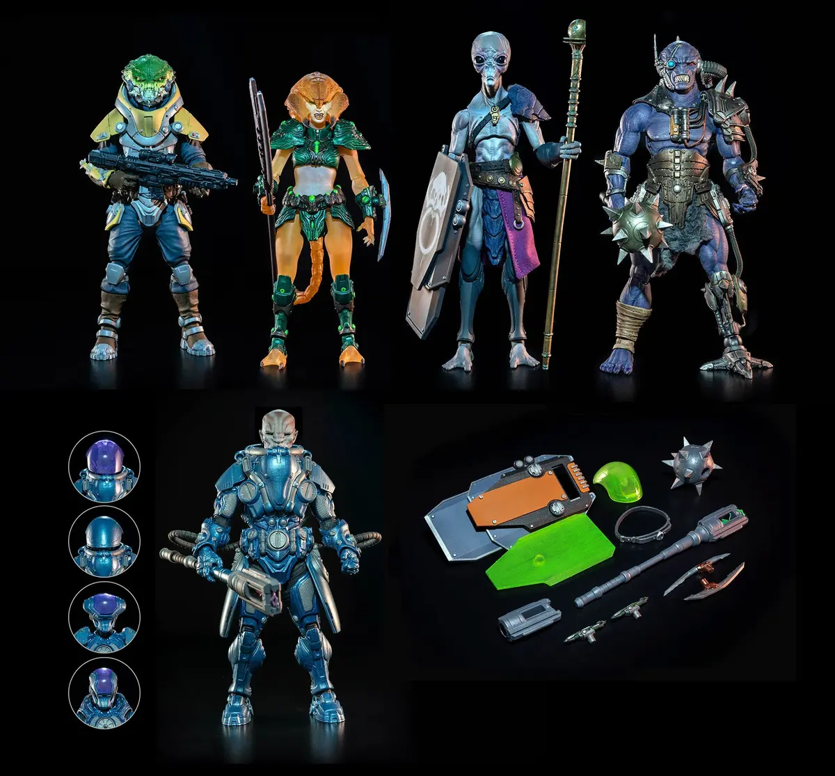 Cosmic Legions Wave 2 All-In (5 Figure Set & Weapons Pack) 1