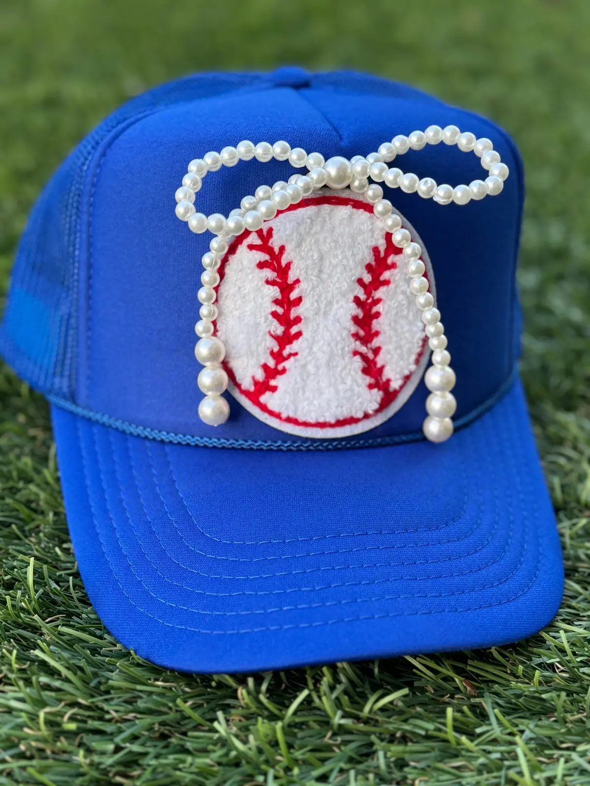 Bows & Baseball Patch Trucker Caps 1
