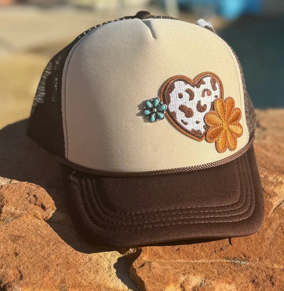 Turquoise Flower Hat 1
