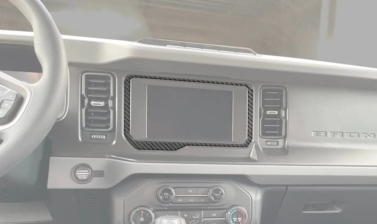 Tufskinz 8 Inch Display Screen Accent Overlay Fits 2021-2025 Ford Bronco 1
