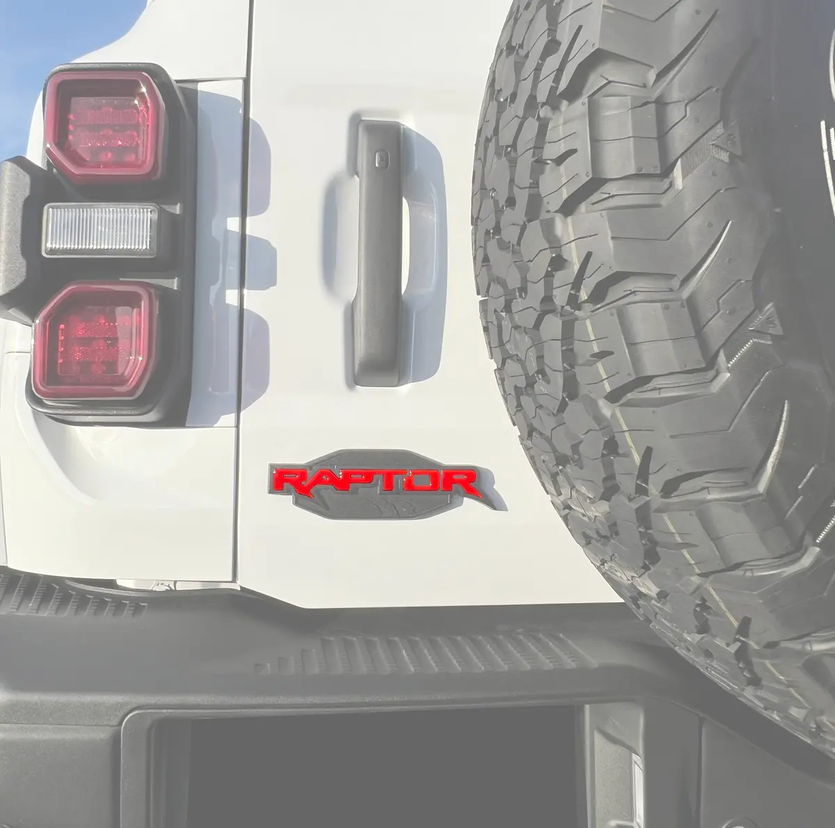 Tufskinz Raptor Emblem Inserts Fits 2022-2025 Ford Bronco Raptor 1