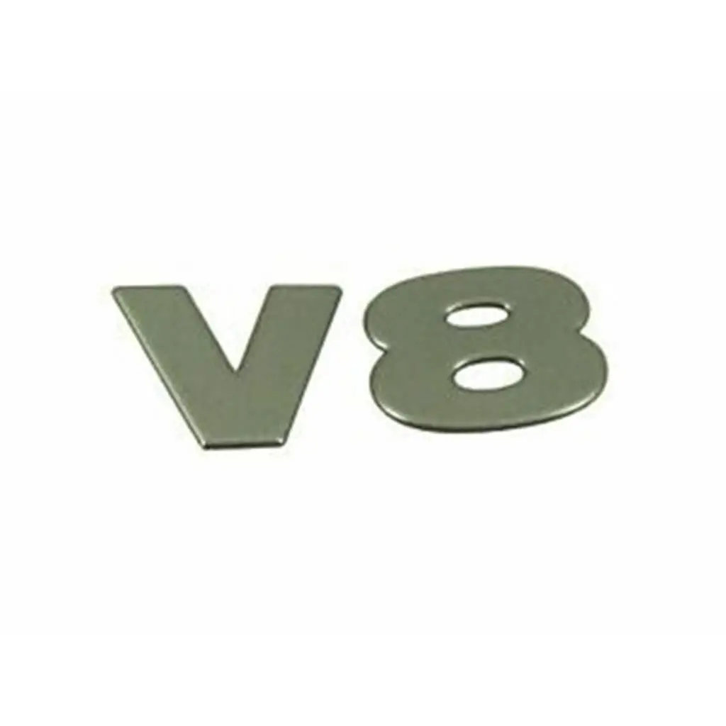 V8 Name Decal Tape Gray Raised Lettering Genuine New 1