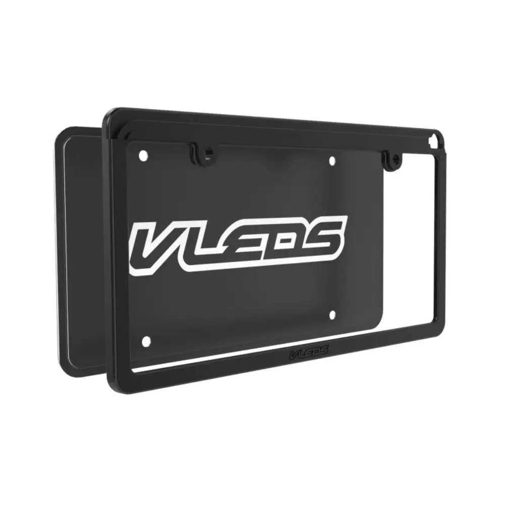 Billet Aluminum License Plate Frame For Lpr / Lpx Powder Coated Satin Black 1