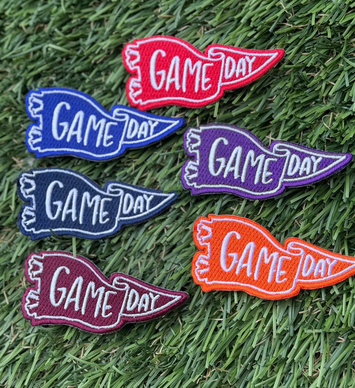 Game Day Pennant Iron On Patches 1