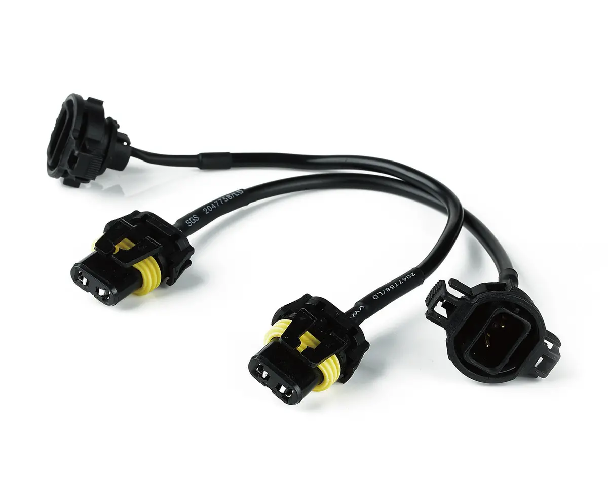 Xprite 5202 ( 2504 H16 ) Hid & Led Fog Lights Conversion Adapter Wires For 2007 - 2017 Jeep Wrangler 4" Inch Led Fog Lamps 1