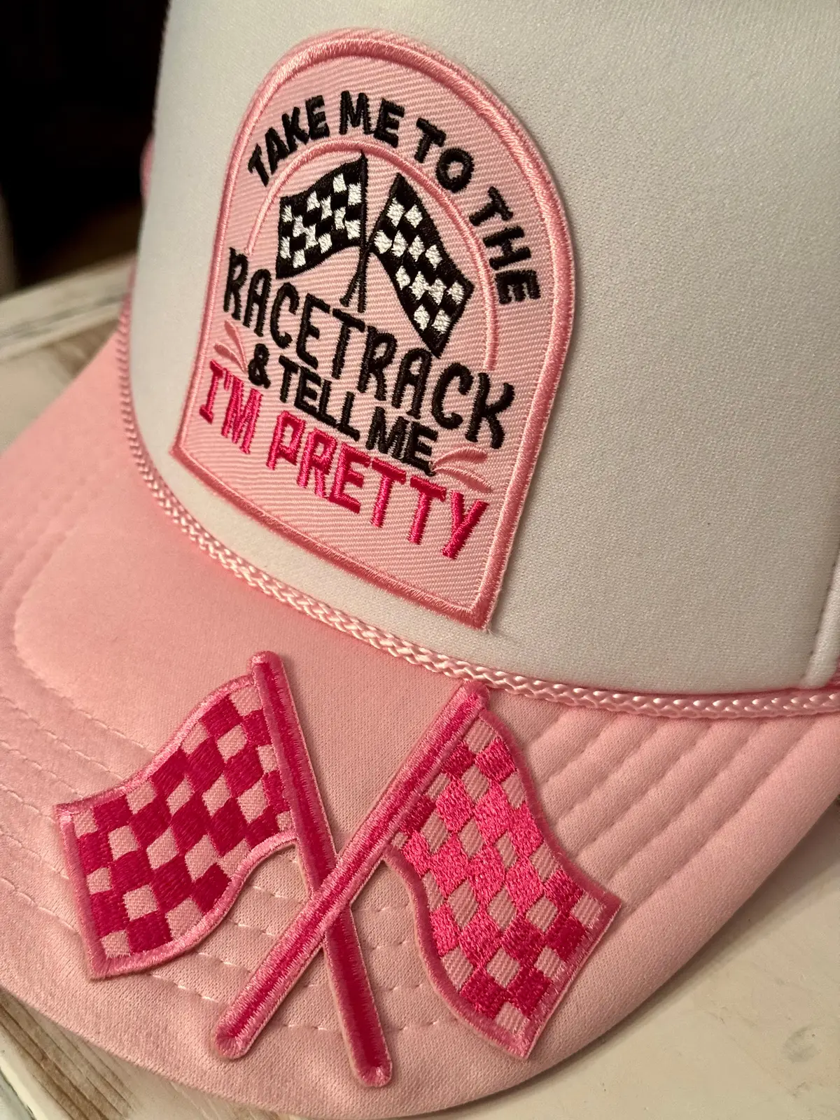Take Me To The Racetrack Trucker Hat 2