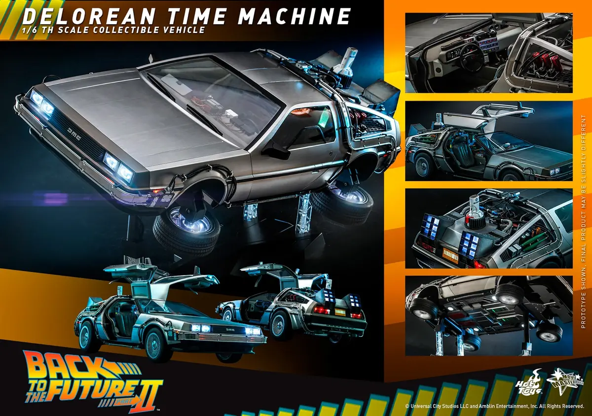 Hot Toys 1/6 Scale Delorean Time Machine (Brand New Sealed Box) 1