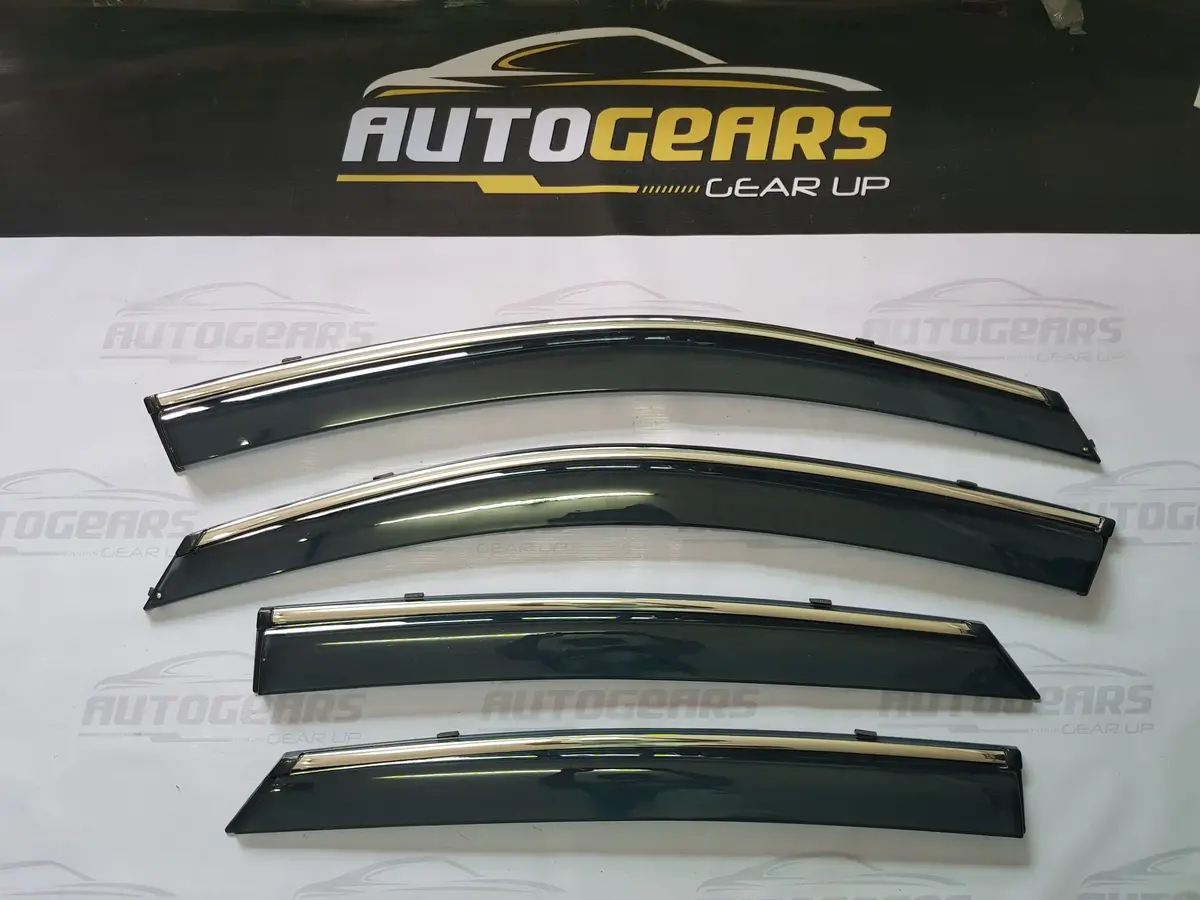 Honda Civic 11Th Gen Fe (2022 - 2026) Rain Visor With Chrome Trim 1