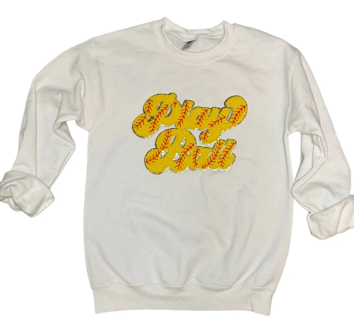 Play Ball Softball Patch Sweatshirts 3