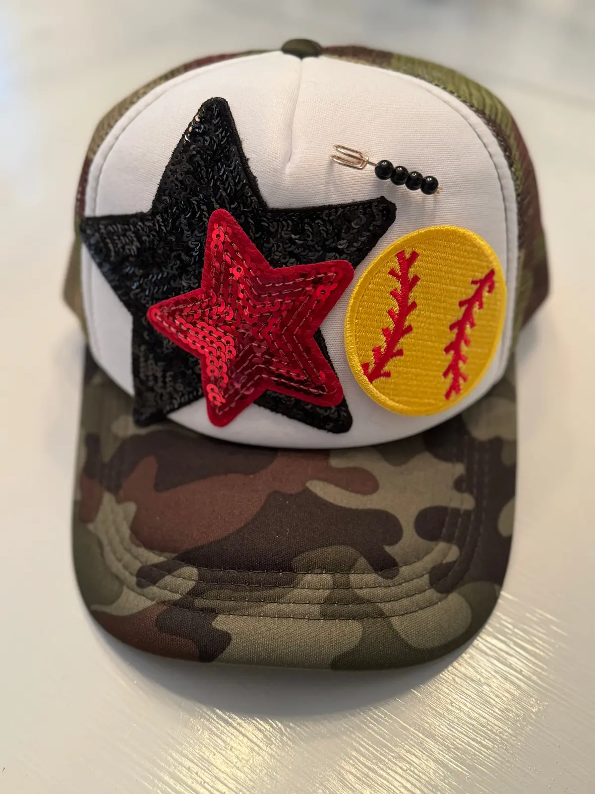 Softball Camo Trucker Hat 1