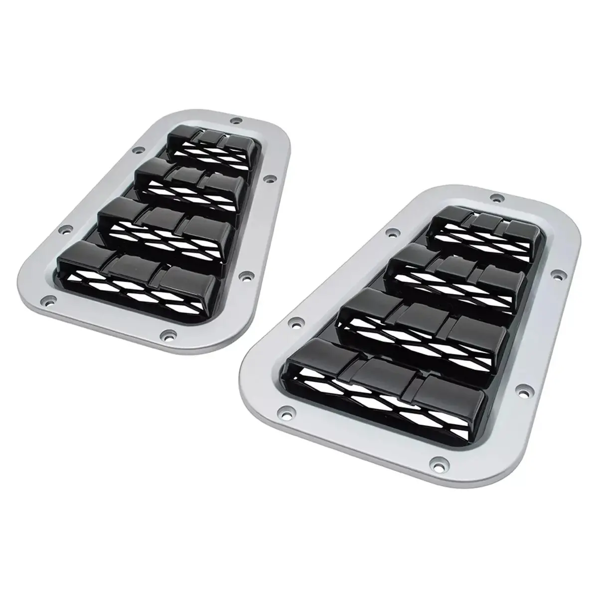 Bonnet Vent Set Silver With Black Mesh Xs 1
