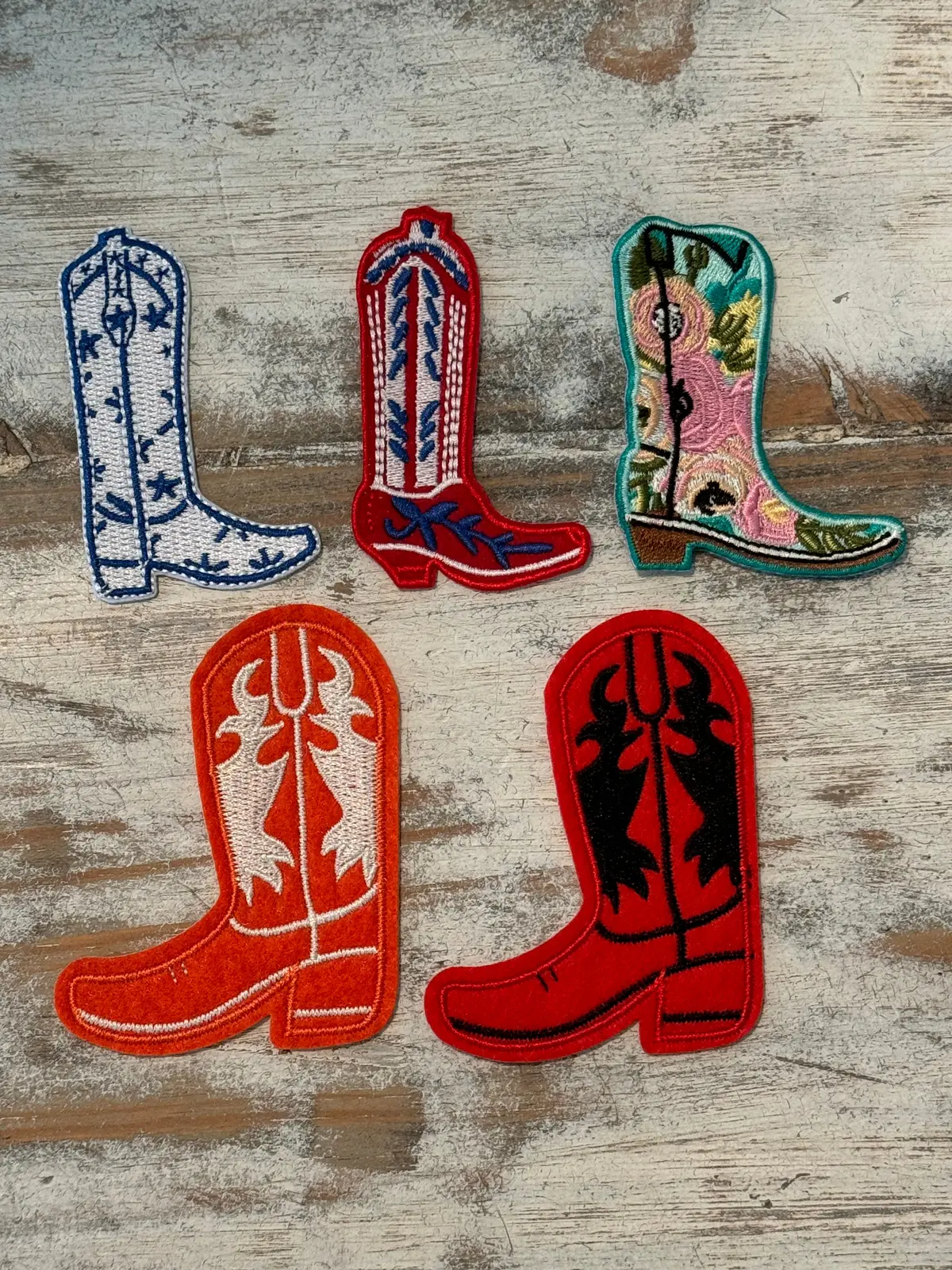 Cowboy Boot Iron On Patches 1