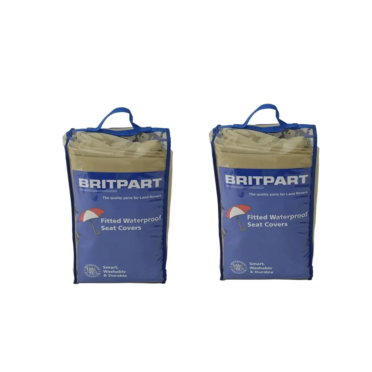 Front & Rear Seat Waterproof Seat Covers Set In Sand 1