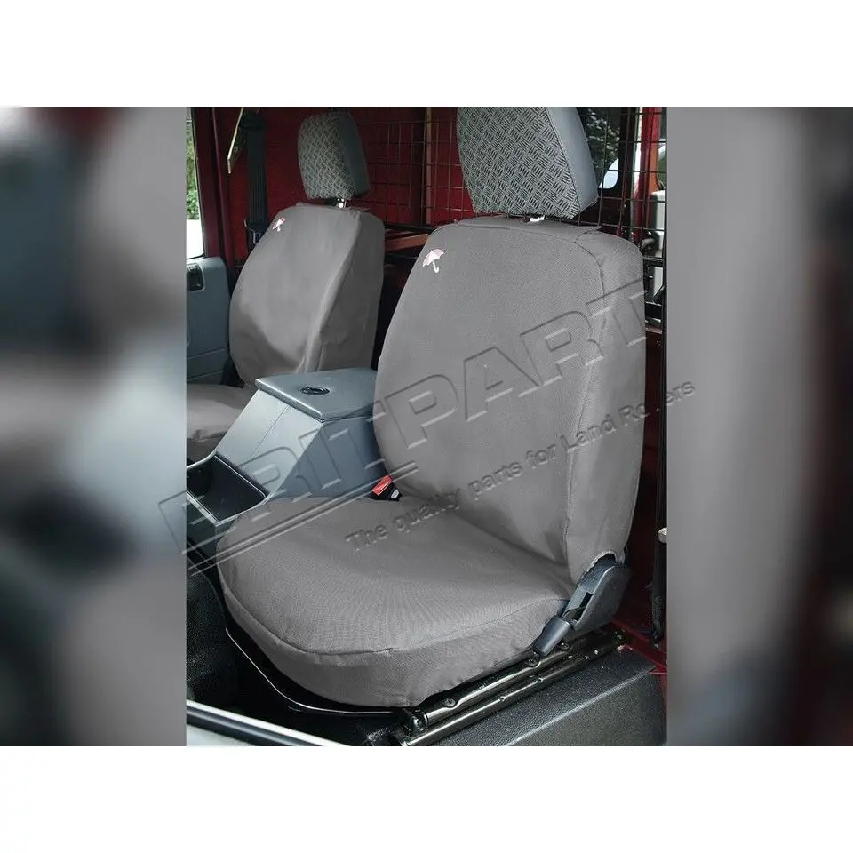 Da2815grey-Front Seats Waterproof Seat Covers Set In Grey Fits Defender 1983-2007 1