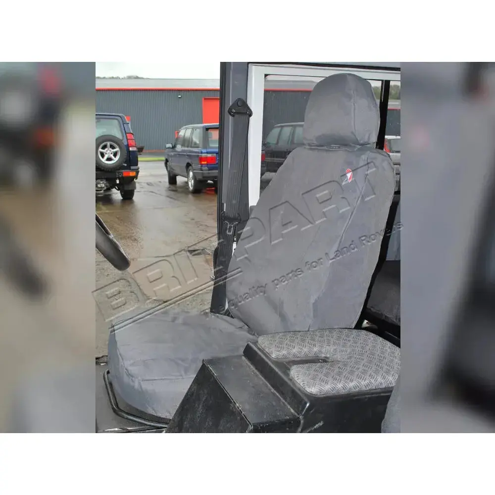 Front Seats Waterproof Seat Covers Set Grey 1