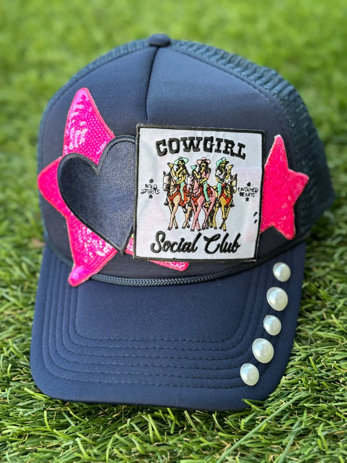 Pearled Cowgirl Social Club Trucker Hat 1