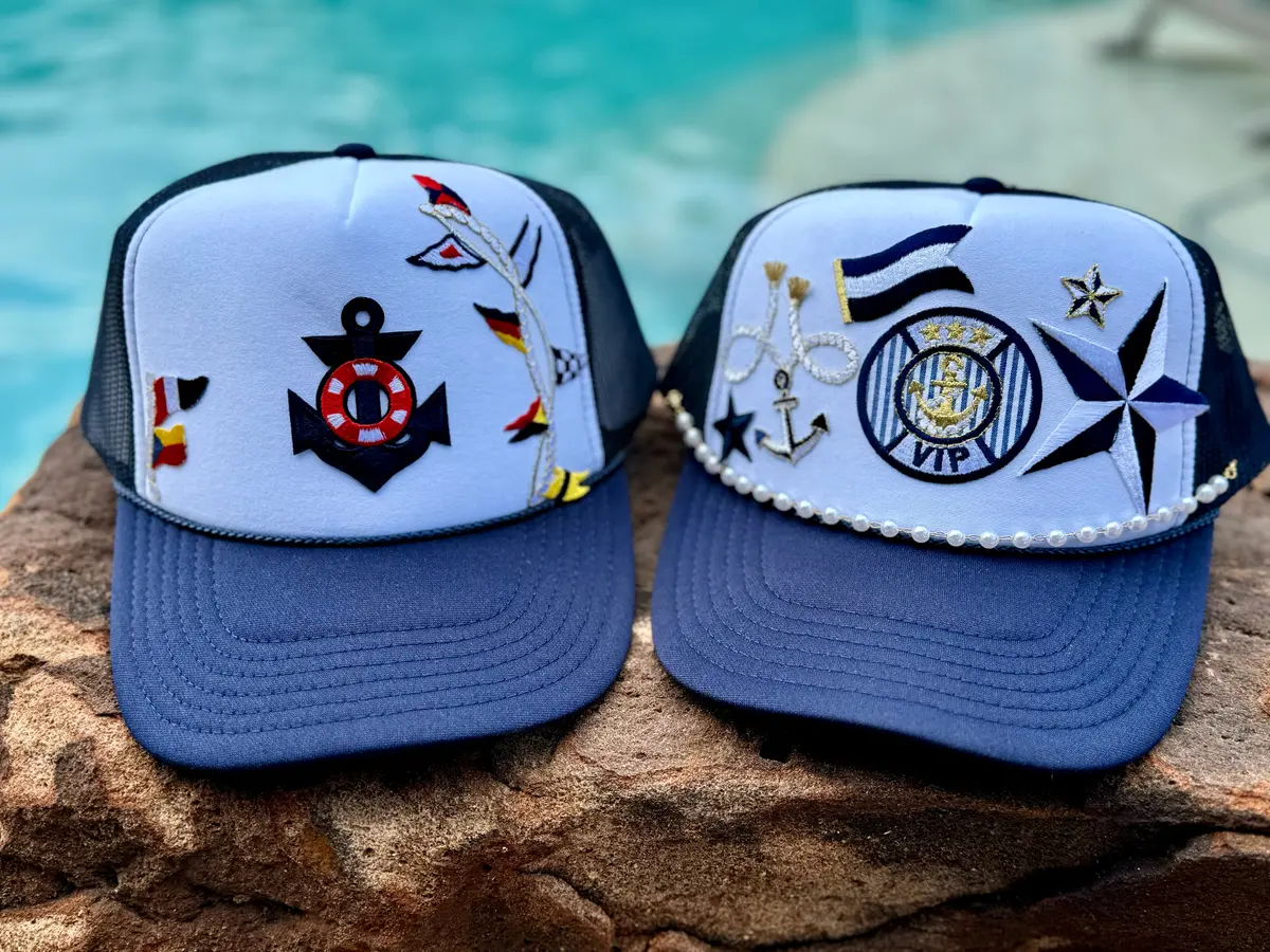Nautical Sailboat Themed Trucker Hats 1
