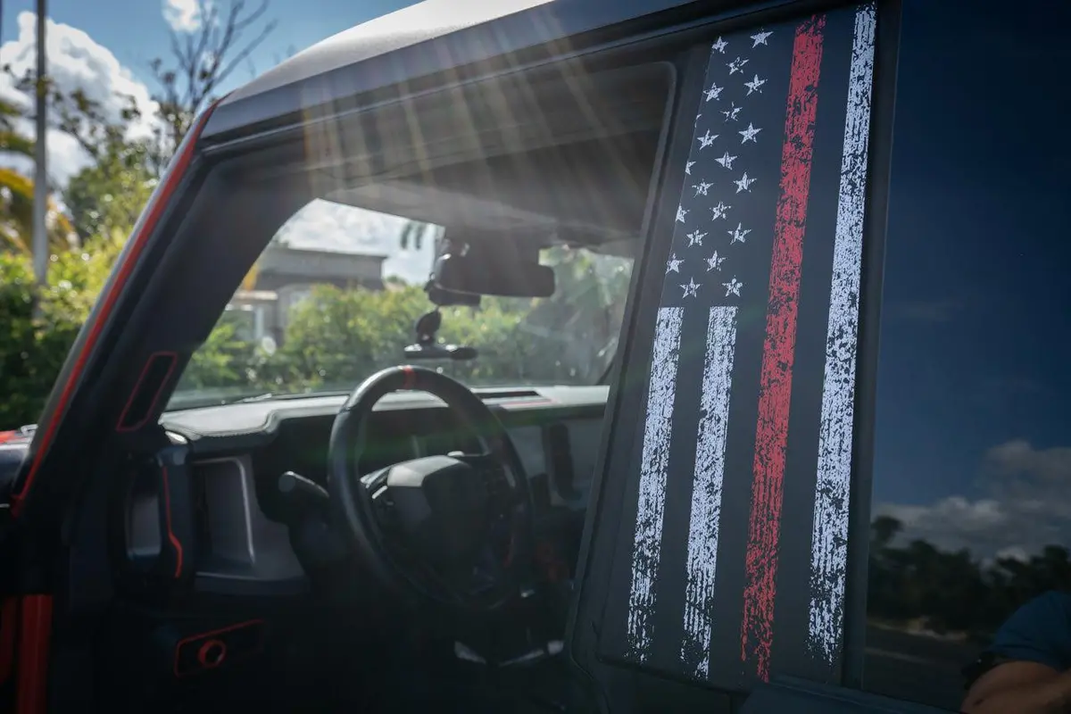 American Flag Pillar Protection Kit (Printed Series) - 2021+ Bronco 4 Door 3
