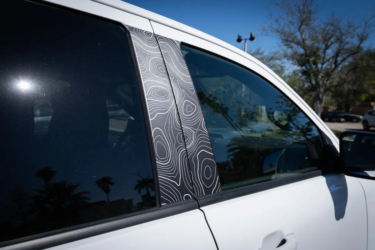 Stickerfab Topographic B Pillar Overlays - 2024+ Ranger 1