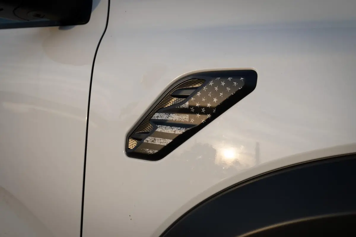 Stickerfab American Flag Fender Vent Overlays - 2024+ Ranger Raptor 1