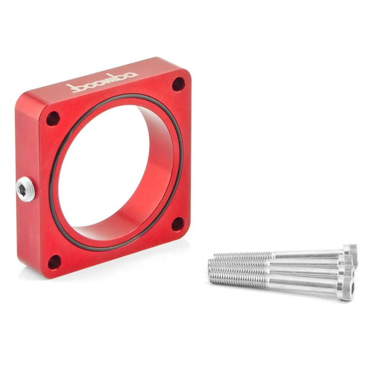 Boomba Racing 2.7L Throttle Body Spacer For 2021+ Ford Bronco - Red 1