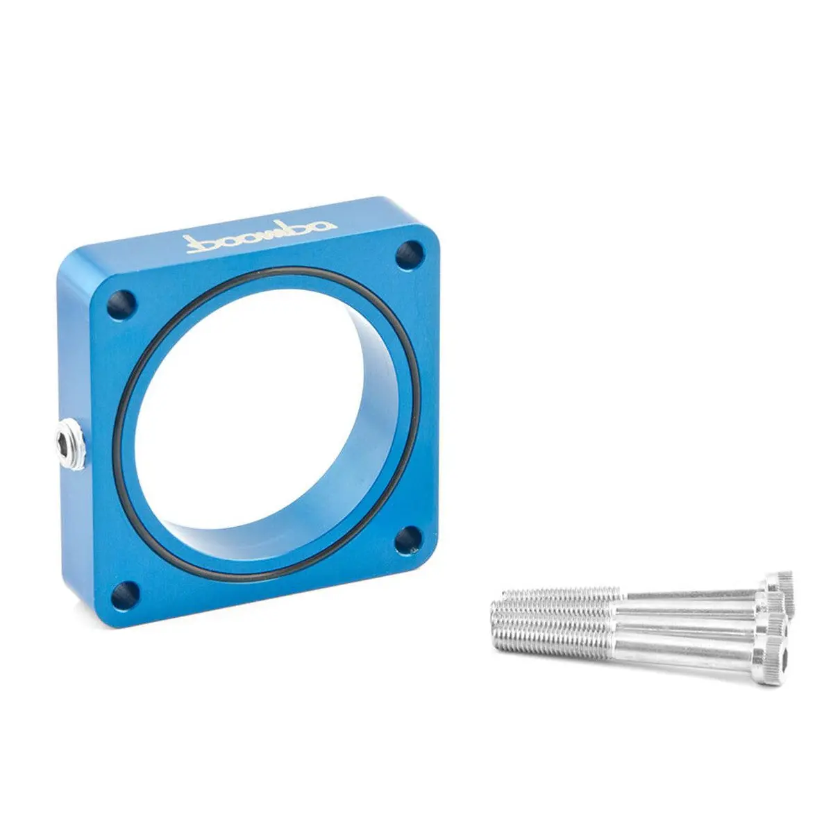 Boomba Racing 2.7L Throttle Body Spacer For 2021+ Ford Bronco - Blue 1
