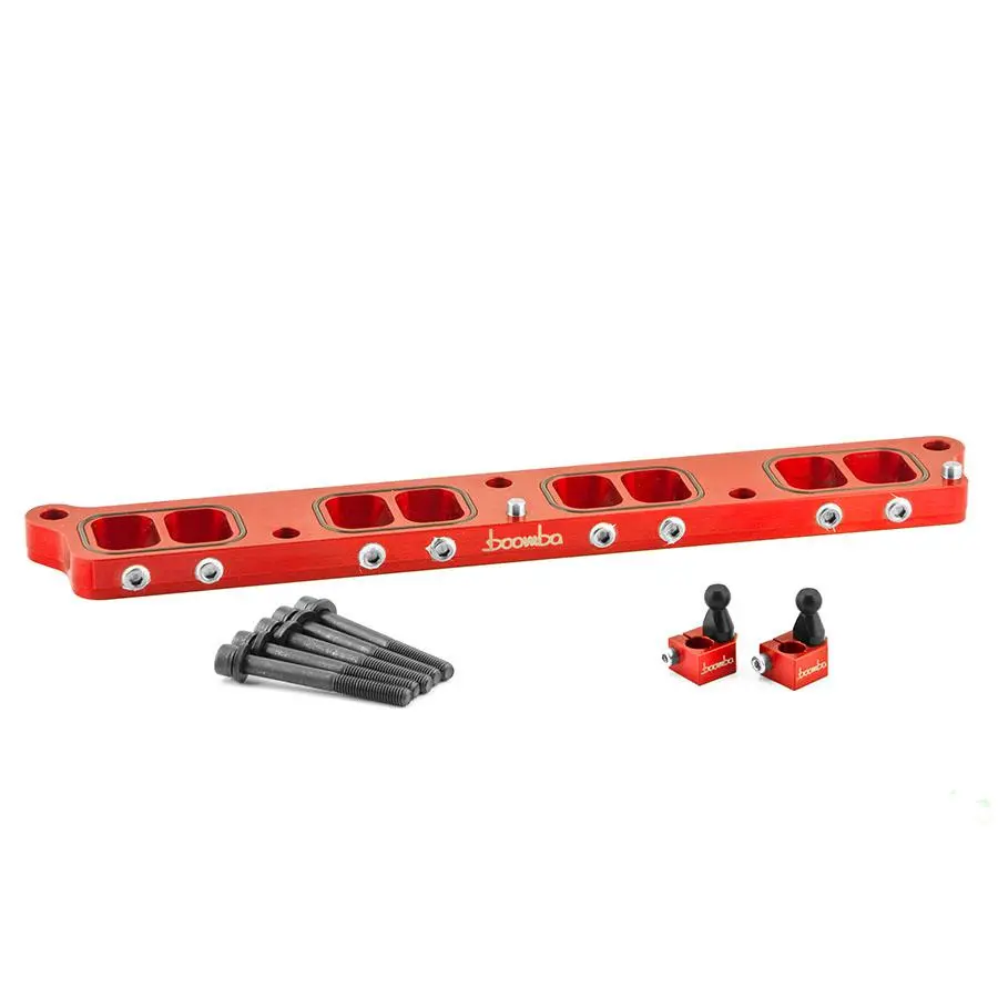 Boomba Racing 2.3L Intake Manifold Spacer For 2021-2024 Ford Bronco & Ranger - Red 1