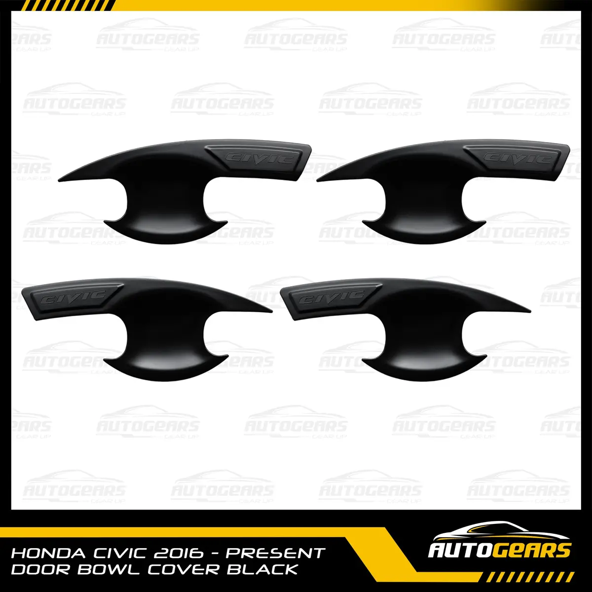 Honda Civic (2016 - 2021) Door Bowl Cover Black 1