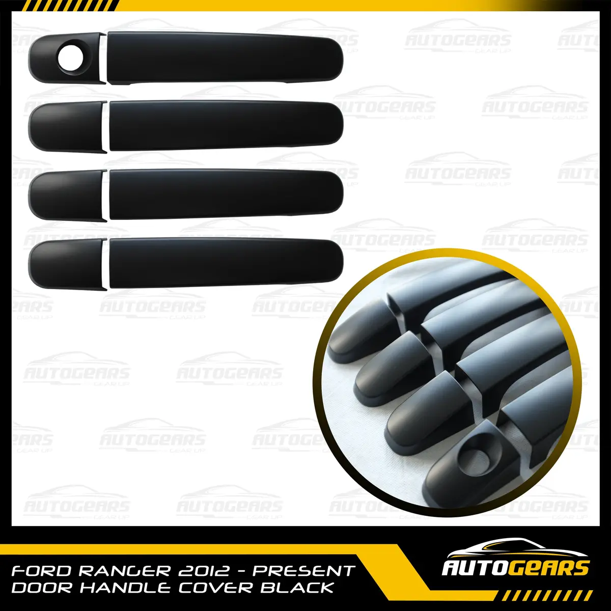 Ford Ranger (2012 - 2022) Door Handle Cover Black 1