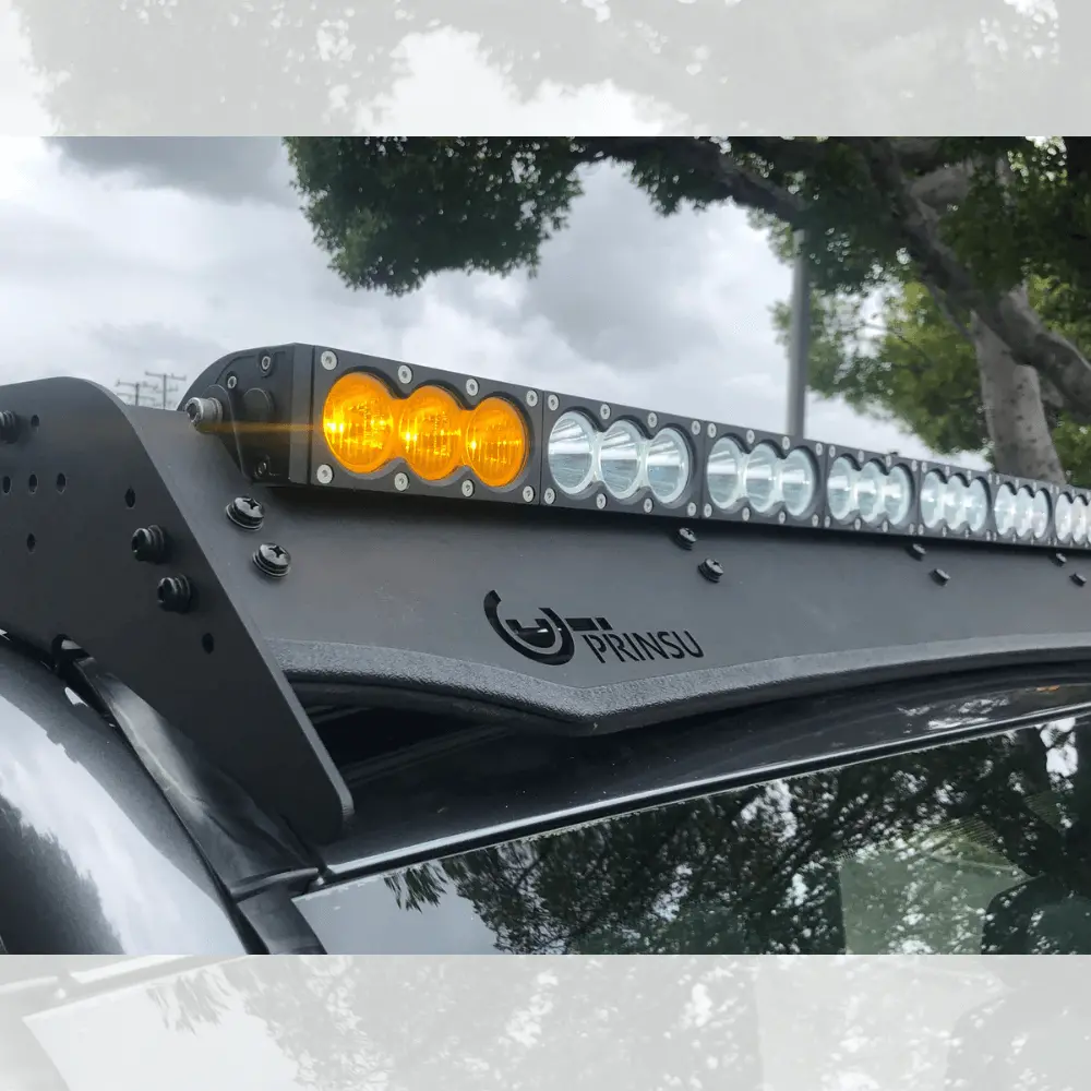 Dual Function Amber/White Led Light Bar Prinsu Mounting Bracket Kit 1