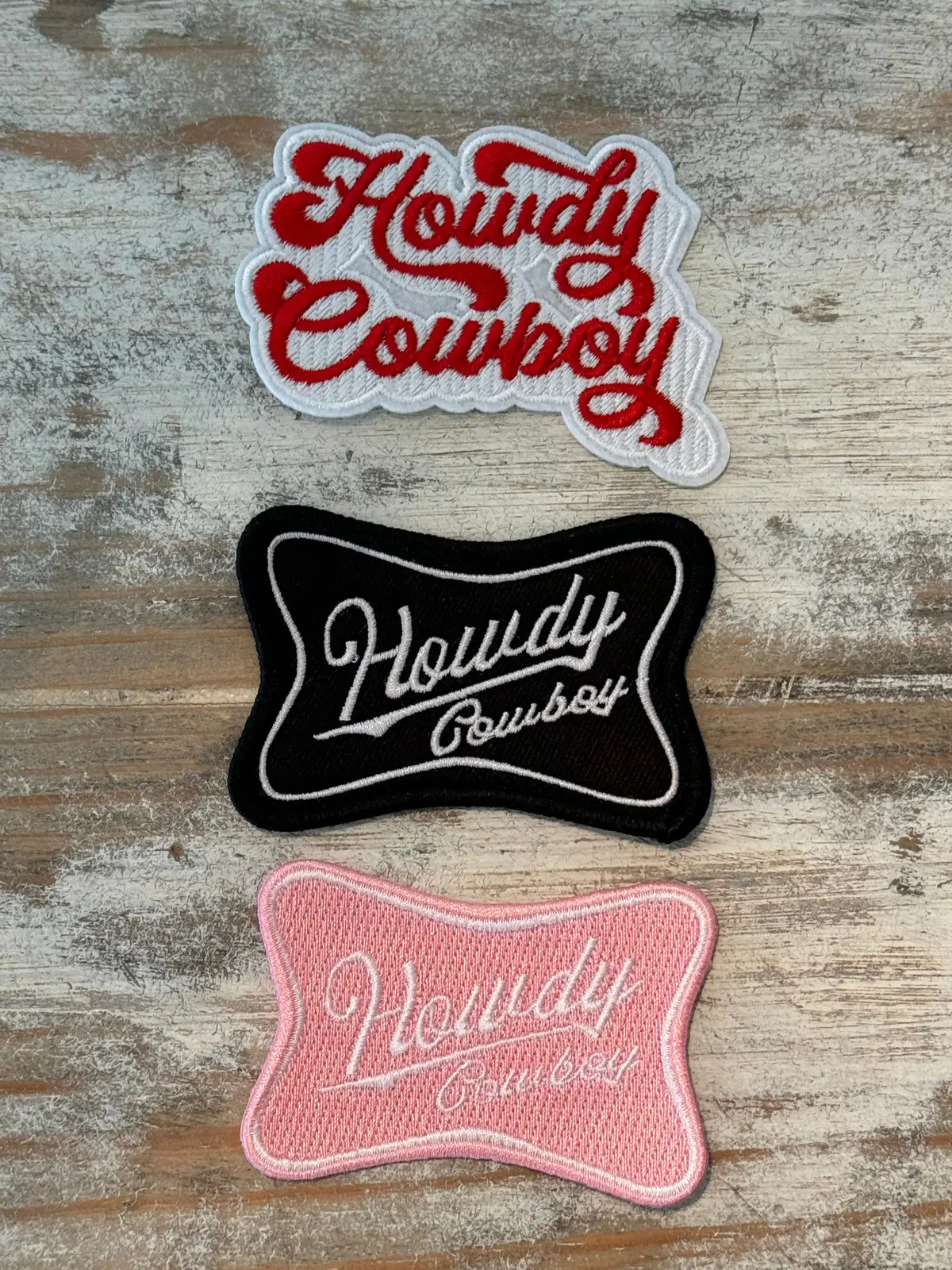Howdy Cowboy Iron On Patches 1