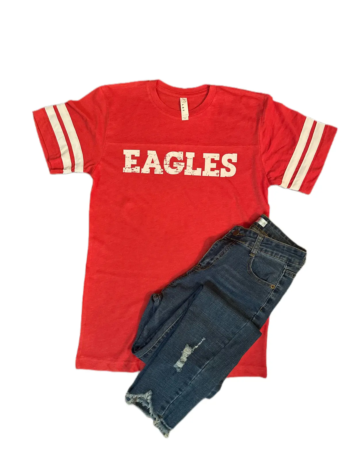 Eagles Striped Football Jersey Tee 1