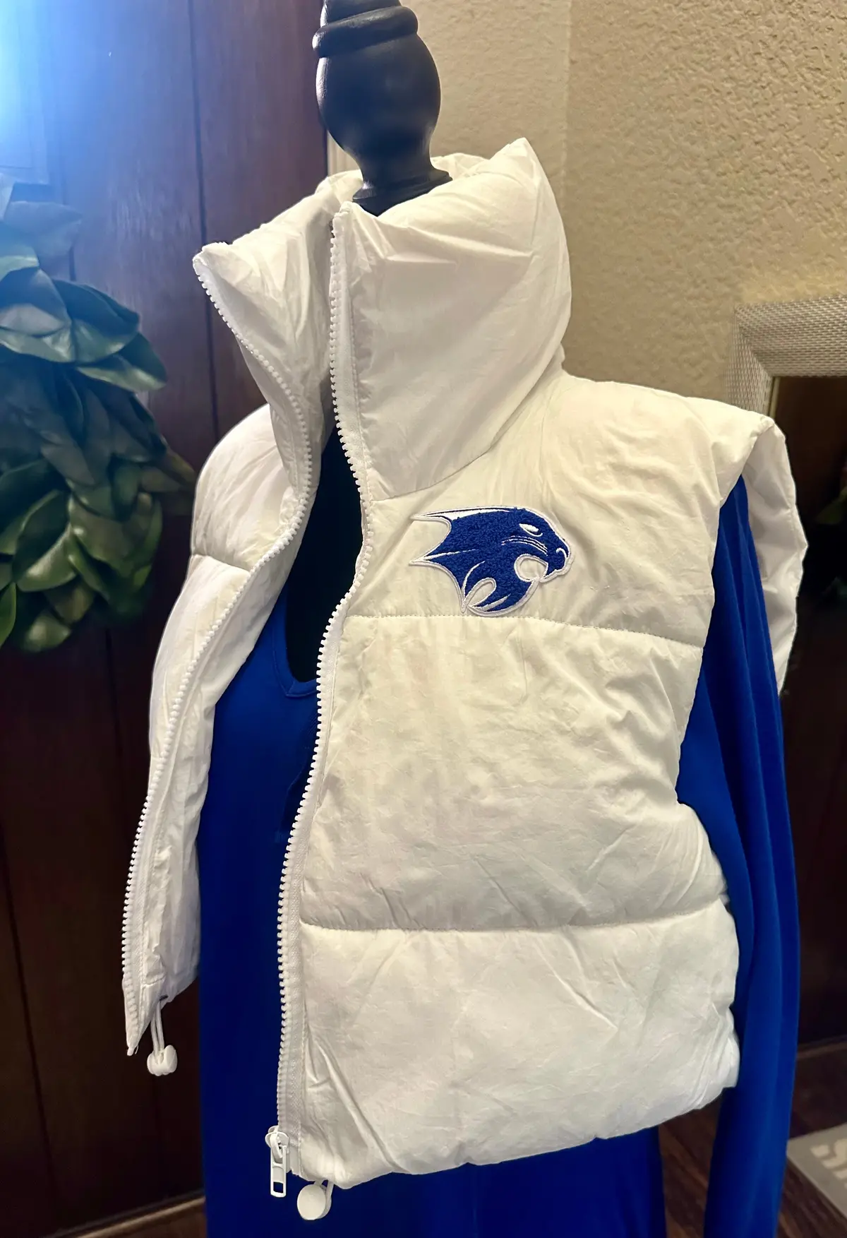 Cropped Puffer Bobcat Vest (Various Colors) 3