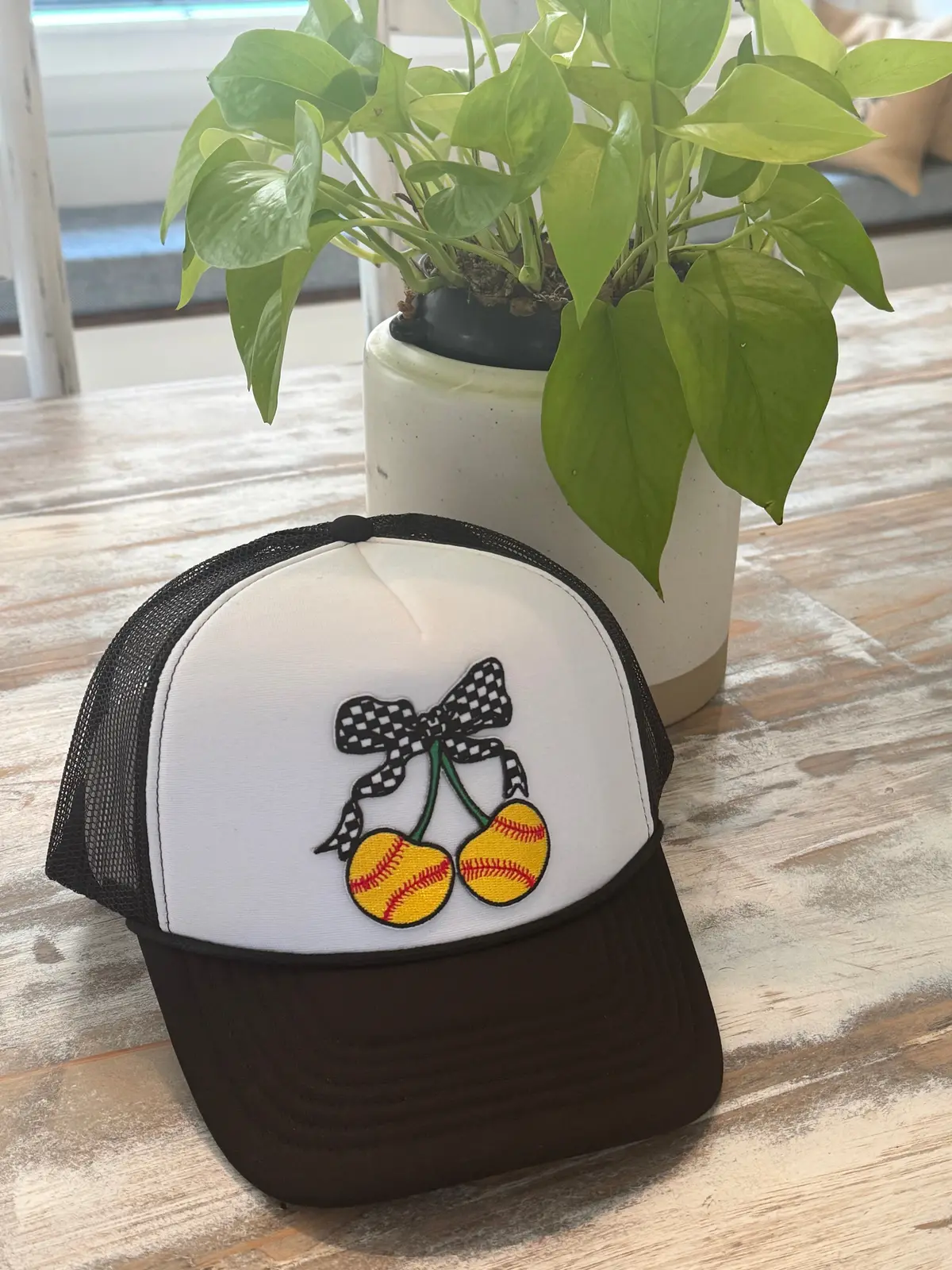 Baseball, Softball, Soccer & Volleyball Cherry Trucker Hats 1