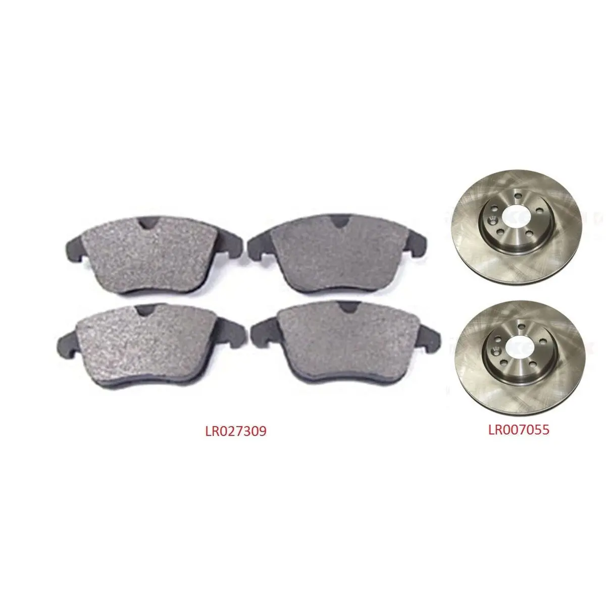 Front Disc Brake Rotors & Pads Set Lr007055 Lr027309 Oem 1