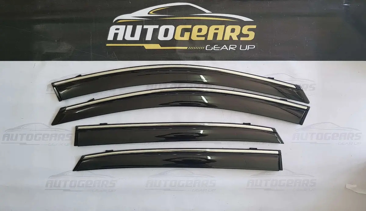 Geely Emgrand (2022 - 2026) Rain Visor With Chrome Trim 1