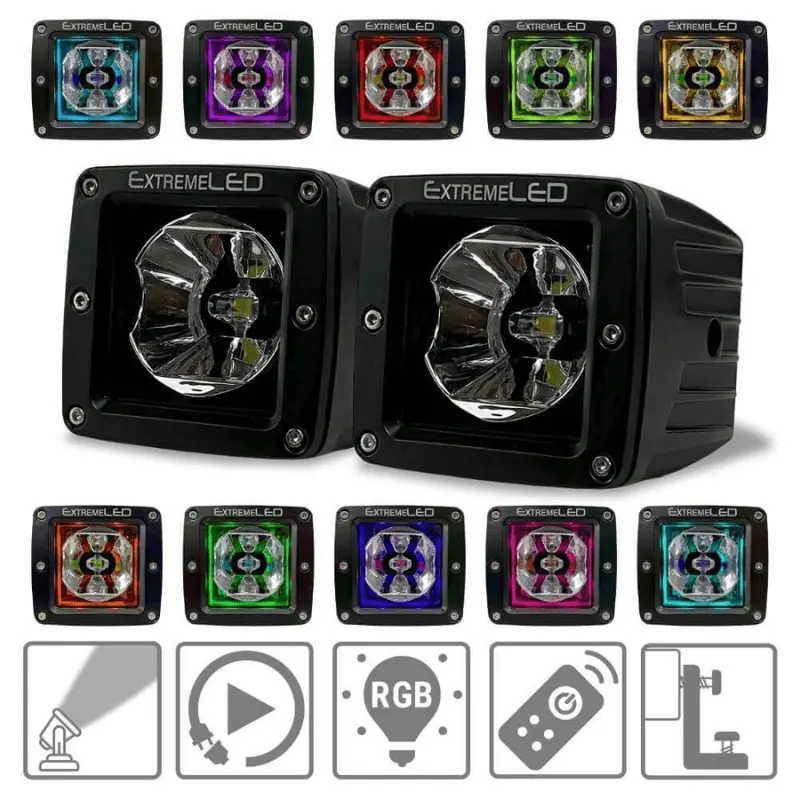 Extreme Series 3" Led Rgb Light Pod Pair 1