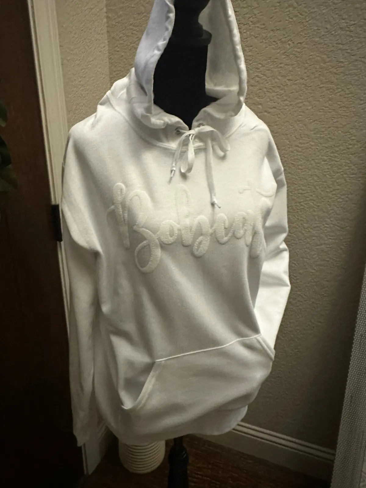 White On White Puff Bobcat Hoodie 1