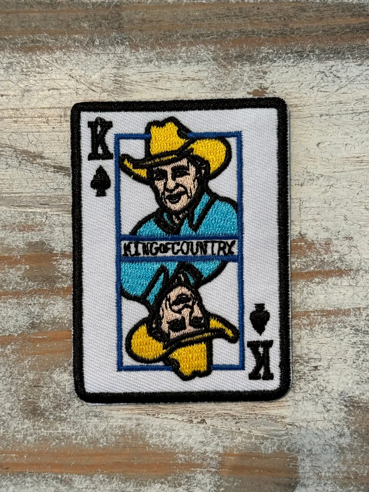 King George Playing Card Iron On Patch 1