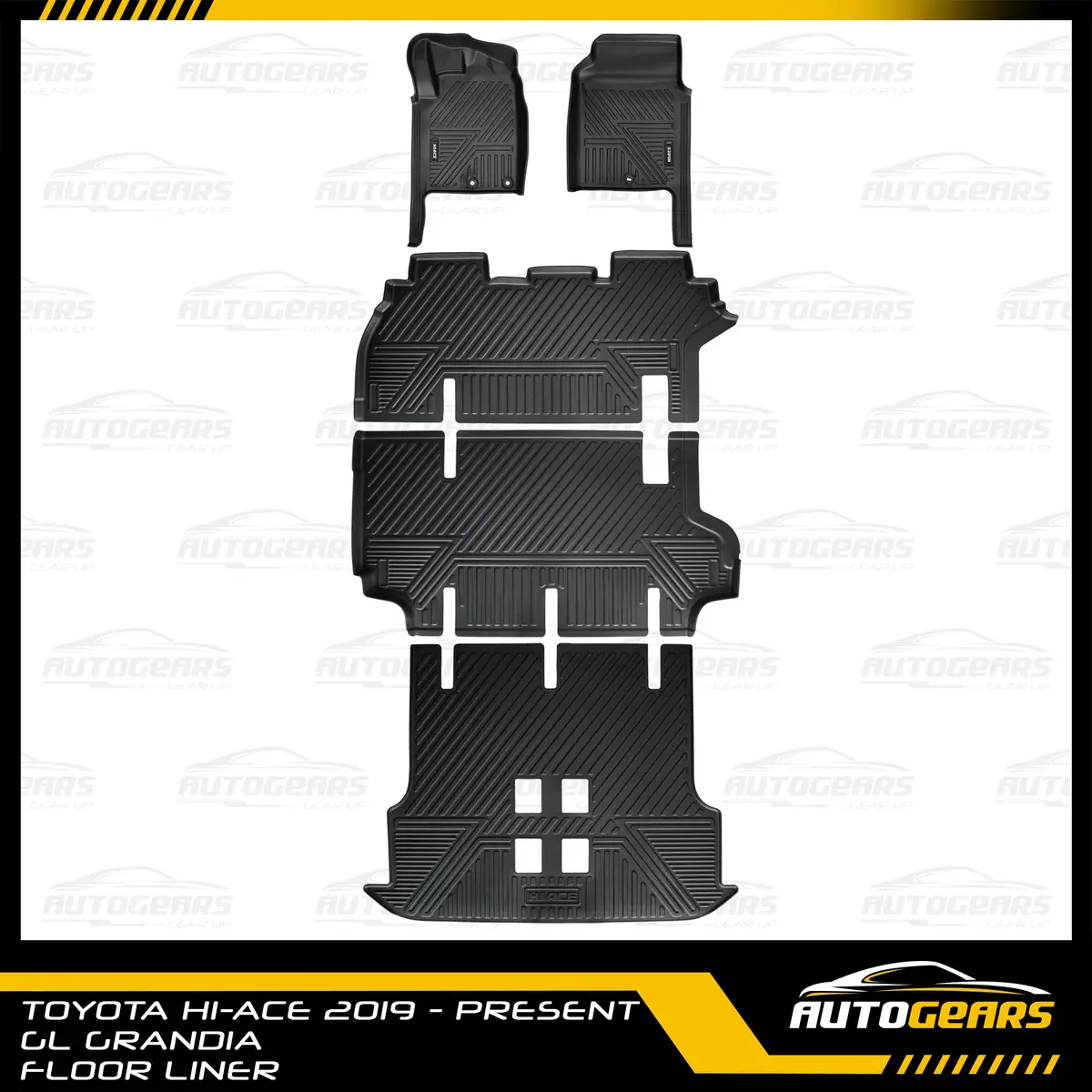 Toyota Hiace Gl Grandia (2019 - 2026) 5D Extended Deep Dish Matting | Floor Liners 1