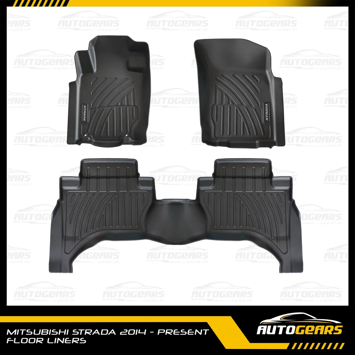 Mitsubishi Strada (2014 - 2023) Deep Dish Mats | Floor Liners V1 1