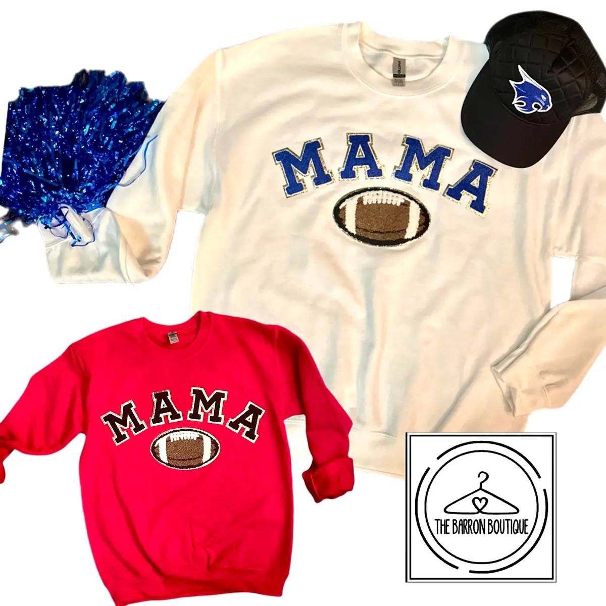 Football Mama Patch Sweatshirt (Various Colors) 1