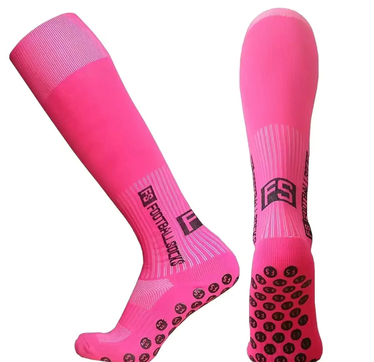 Non-Slip Pink Football Socks 1