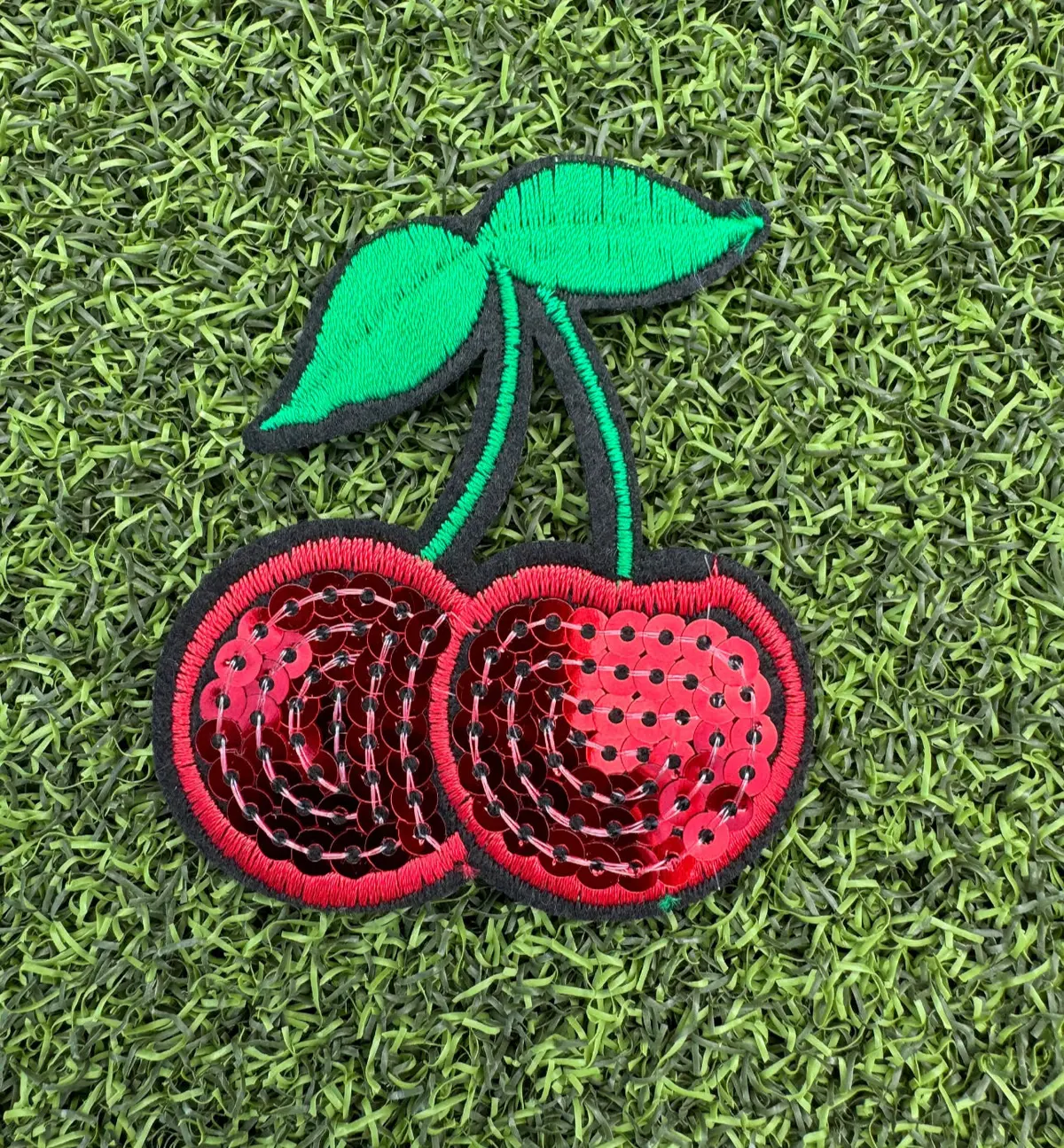 Sequin Cherry Iron On Patches 1