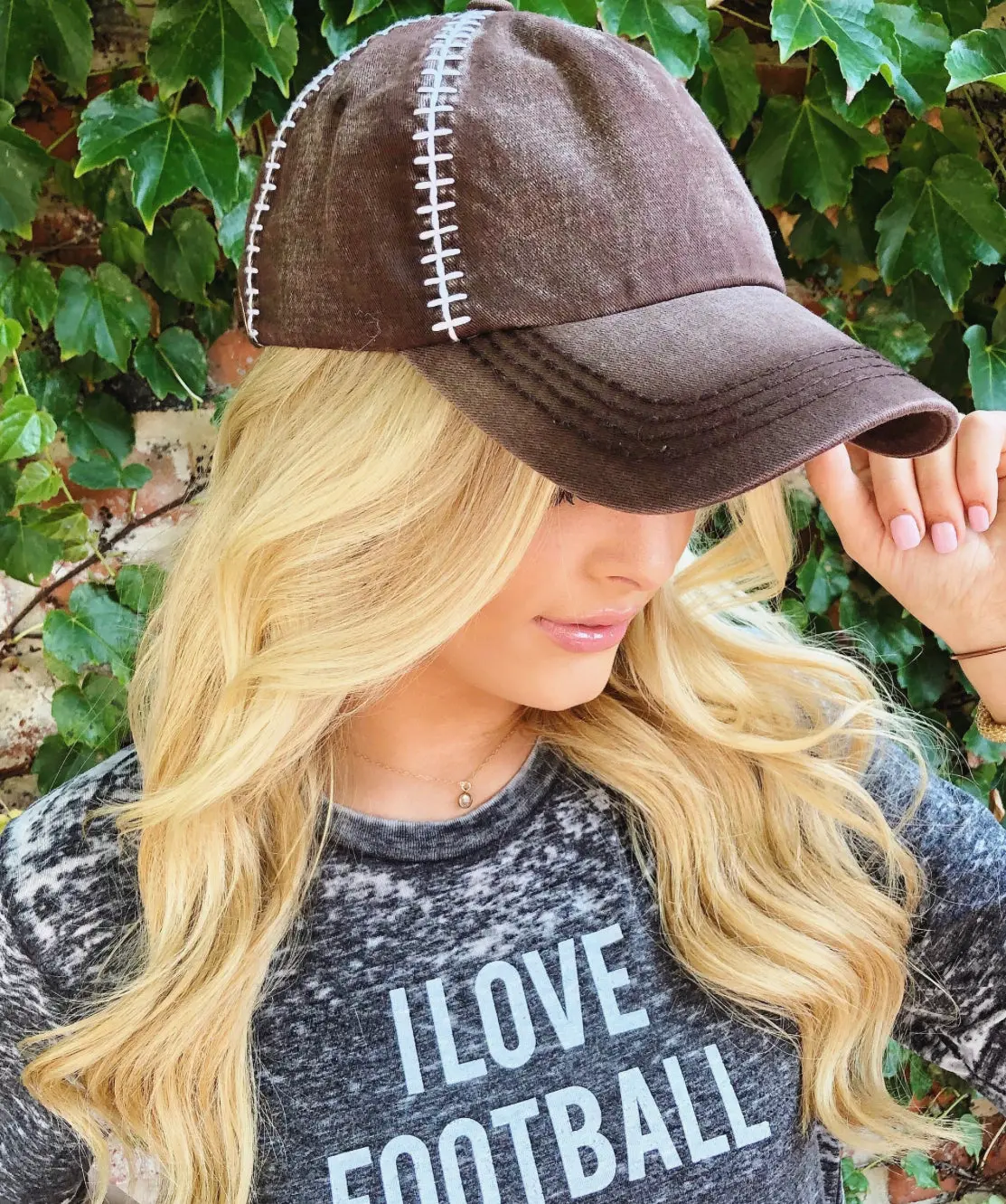 Football Laced Cap 1