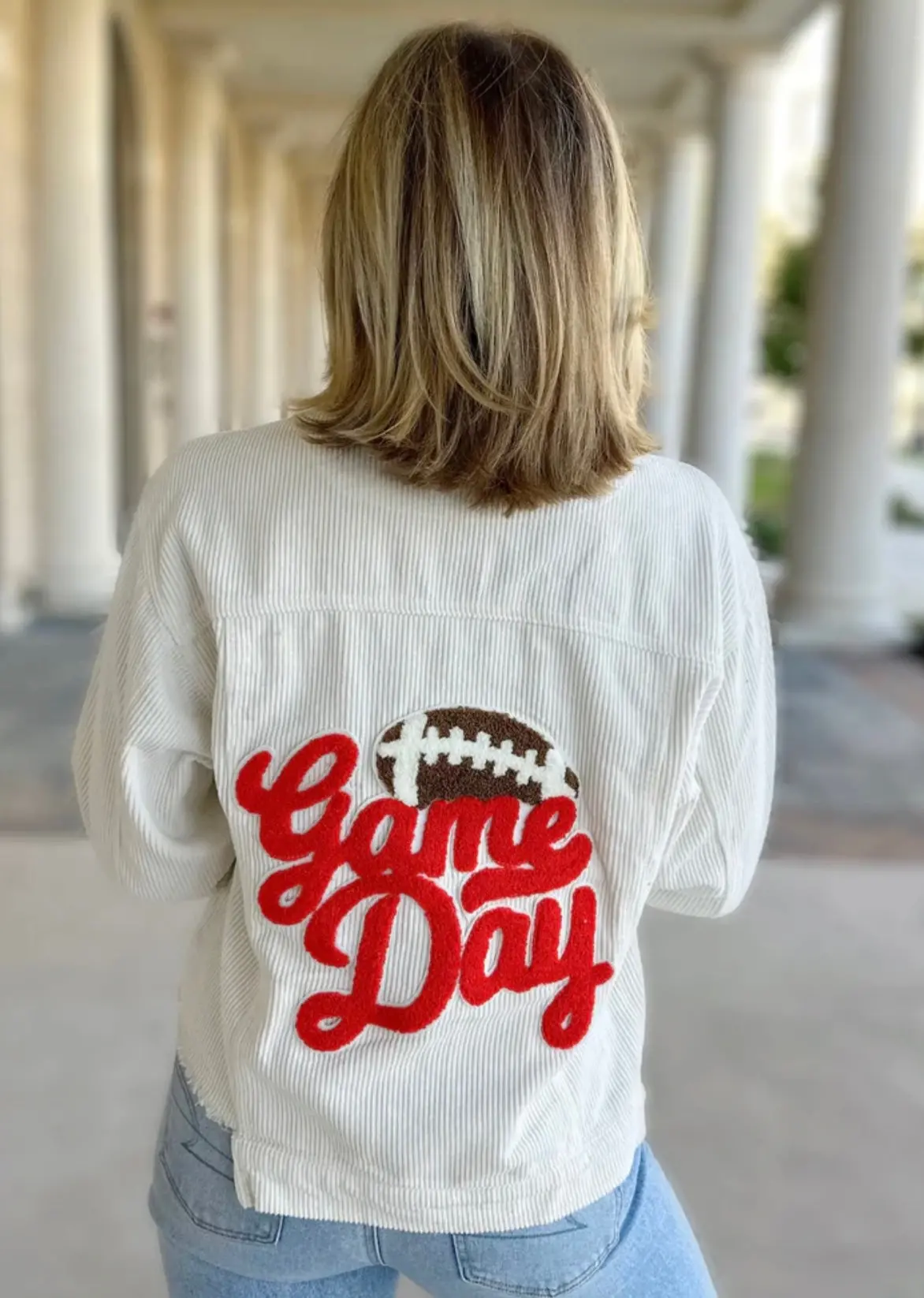 Football “Game Day” Corduroy Jacket 1