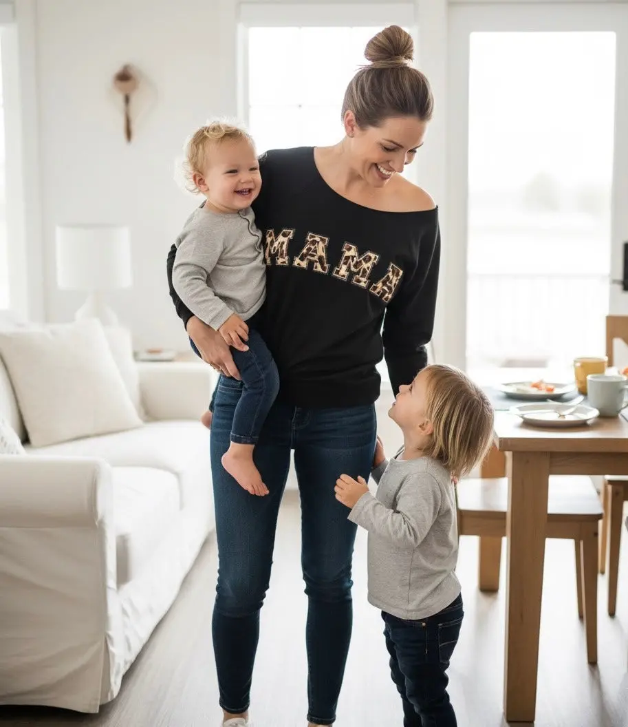 Leopard Mama Patch Sweatshirt 1