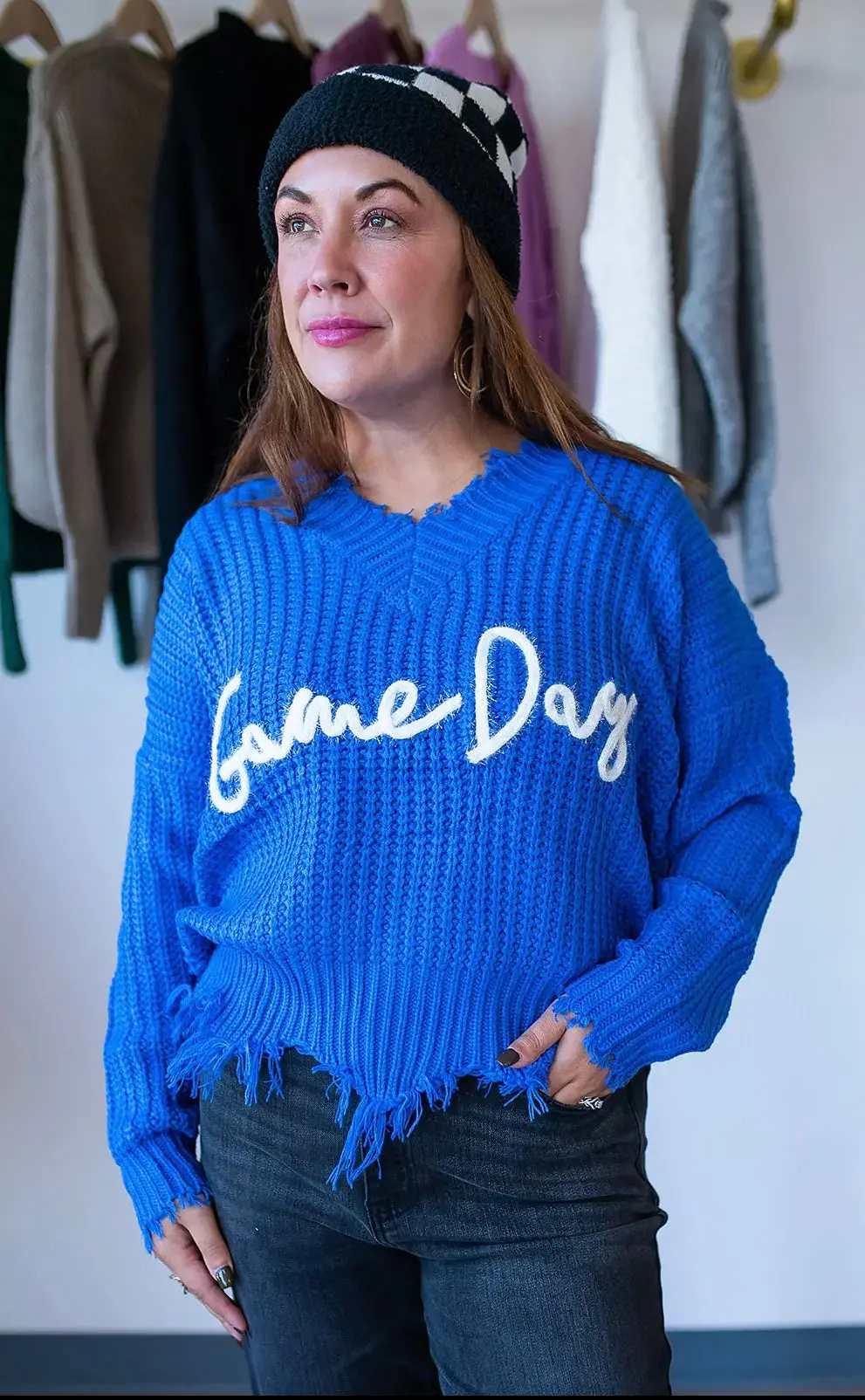Fringe & Sparkle Game Day Sweater 1